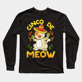 Cinco De Meow Long Sleeve T-Shirt